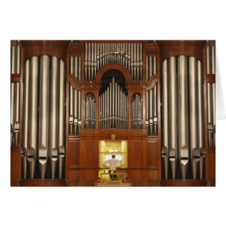 Organist at organ console cards