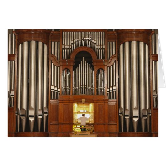 Organist at organ console cards (Front Horizontal)