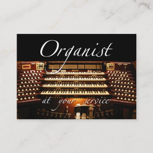 Customizable Organist at your service business card #4