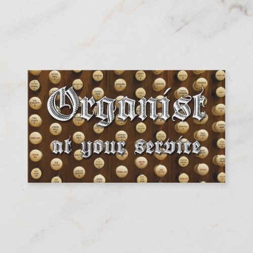 Organist at your service business cards 5