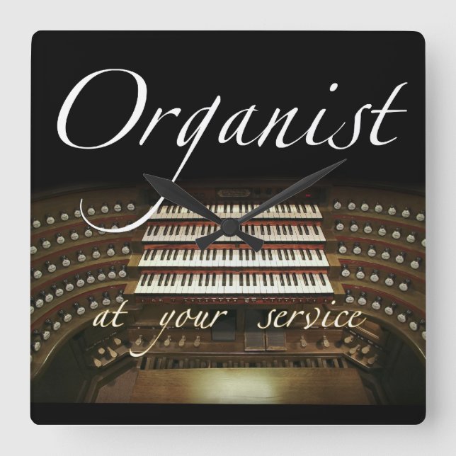 Organist at your service clock (Front)