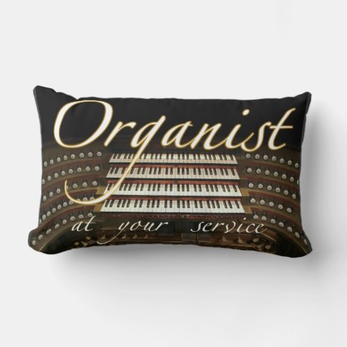 Organist at your service lumbar pillow
