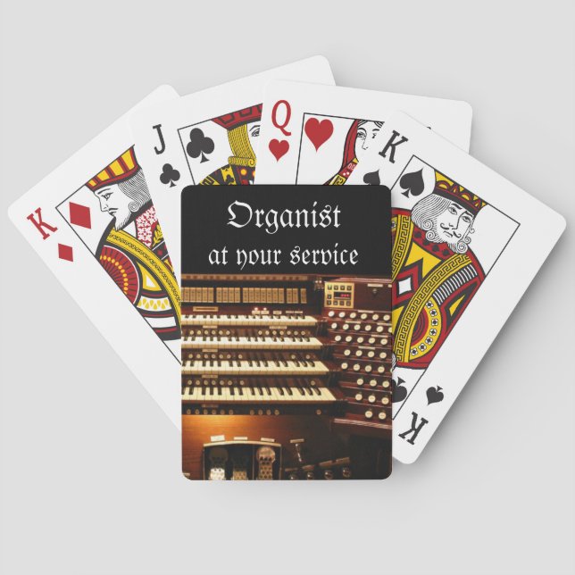 Organist at your service playing cards (Back)
