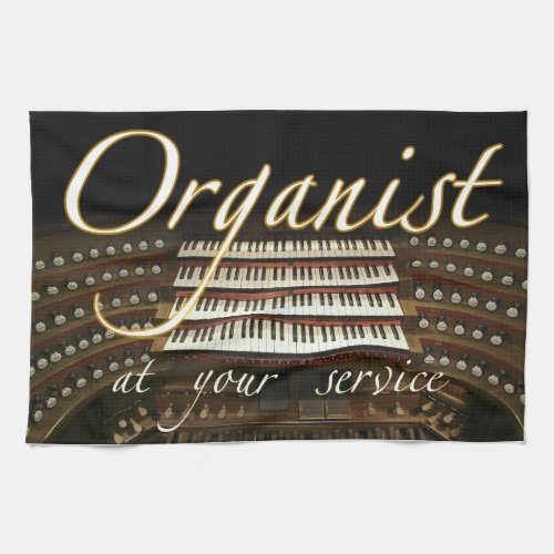 Organist at your service tea towel