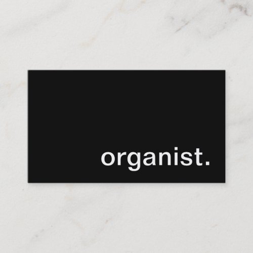 Organist Business Card