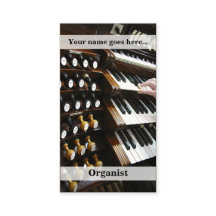Organist business card vertical