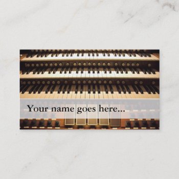 Organist Business Cards - 3 Manuals by organs at Zazzle