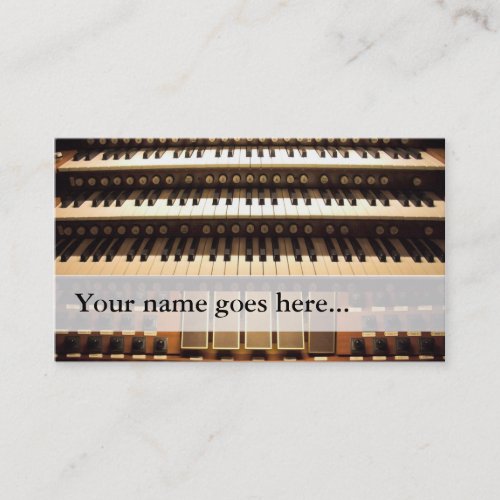 Organist business cards - 3 manuals