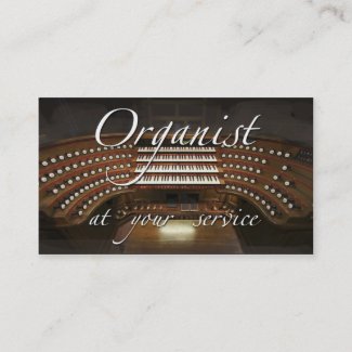 Organist business cards - at your service