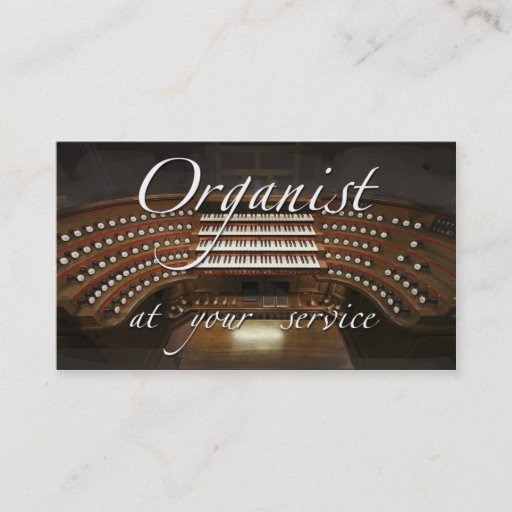 Customizable Organist business cards - at your service