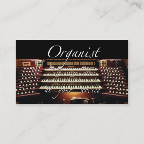Organist business cards _ at your service _ 2