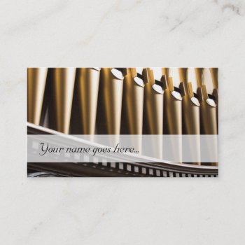 Organist Business Cards - Golden Pipes by organs at Zazzle