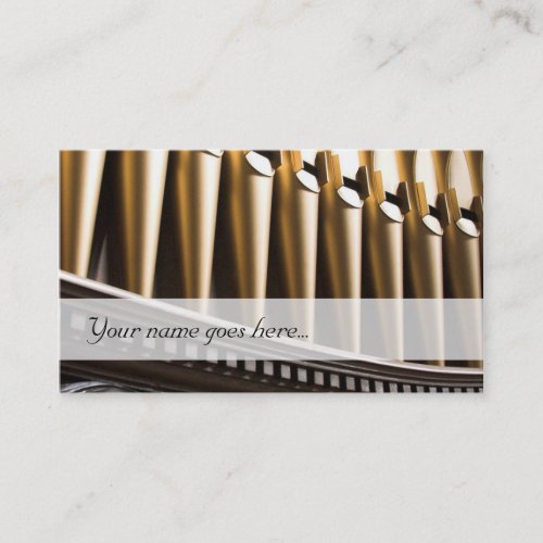 Organist business cards _ golden pipes