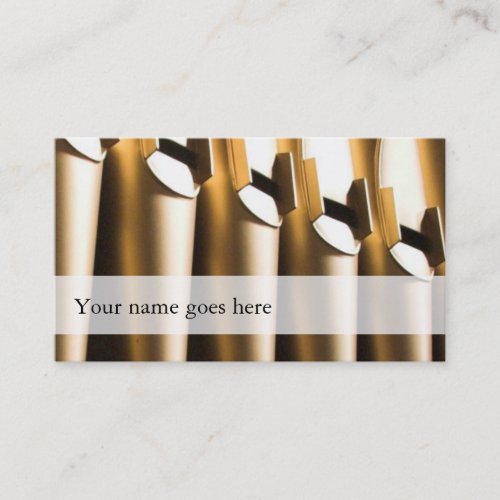 Organist business cards _ golden pipes