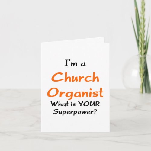 organist church card