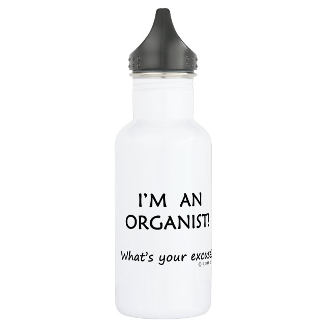 Organist Excuse Stainless Steel Water Bottle (Left)