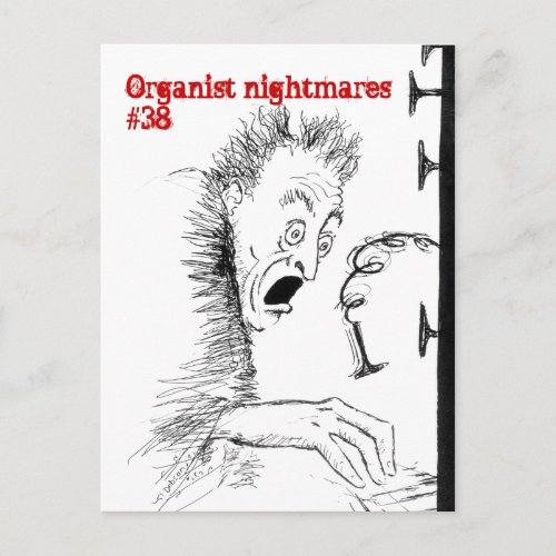 Organist nightmares no38 postcard