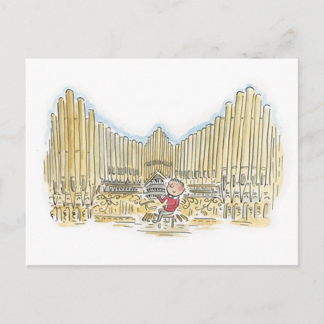 Organist Postcard (Front)