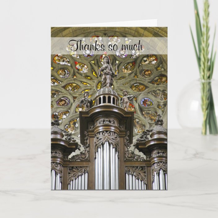 Organist thank you card
