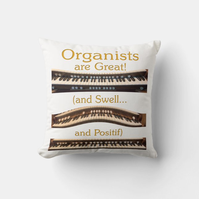 Organist throw pillow (Front)