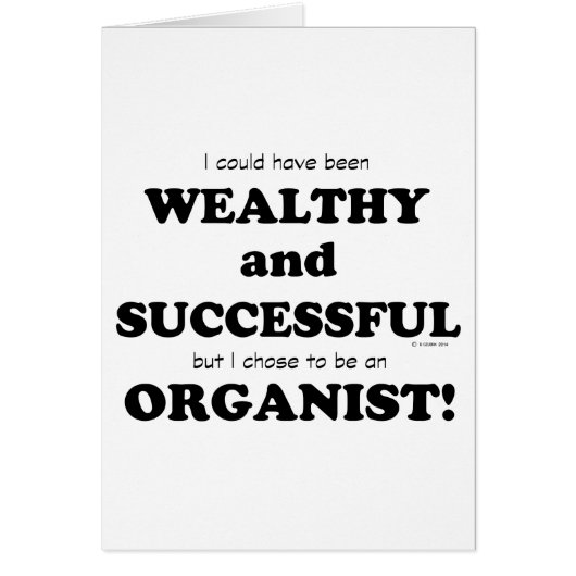 Organist Wealthy & Successful Cards (Front)