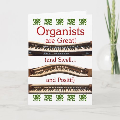 Organists are great Christmas card
