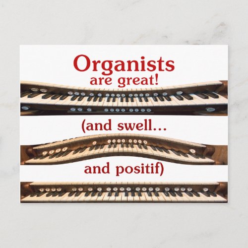 Organists are Great postcard