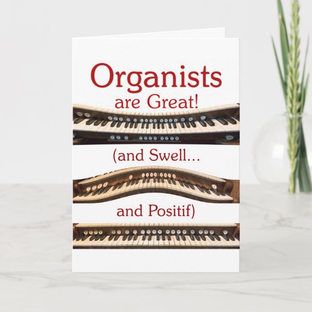 Organists are Great thank you card (Front)