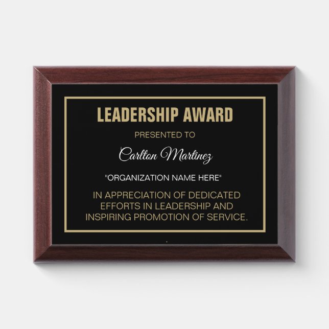  Organization/club Leadership Award plaque (Horizontal)