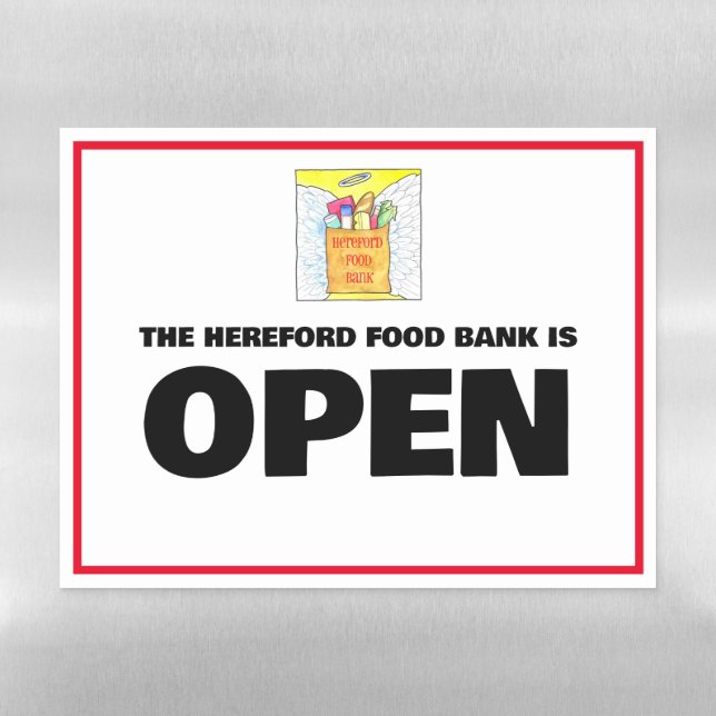 Organization Open Sign Magnetic Dry Erase Sheet (Horizontal)