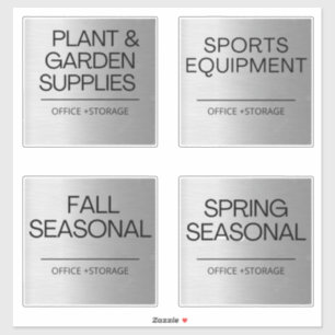 Organization Silver Labels for Storage