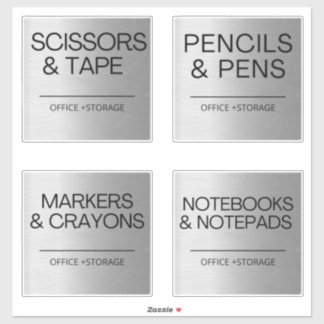 Organization Silver Labels for Storage