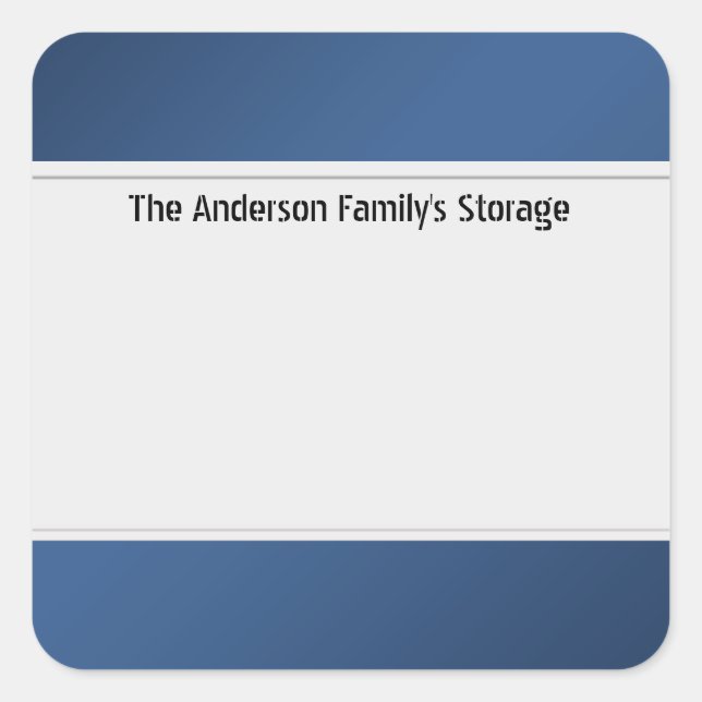 Organize Clean Labels One Color Blue (Front)