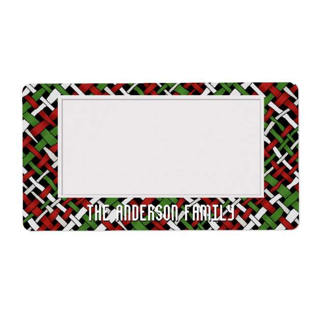 Organize Storage Sticky Green Red White Label (Front)