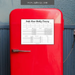 Organize Your Chores Weekly Cleaning Checklist Magnetic Dry Erase Sheet<br><div class="desc">Simplify your cleaning routine with our Weekly Cleaning Checklist Magnet! This magnetic checklist sticks to your fridge or any other magnetic surface, making it easy to track and manage your weekly cleaning tasks. With an organized layout, you can ensure that every room and chore is taken care of, keeping your...</div>