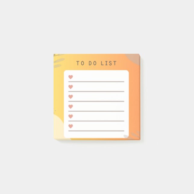 Organize Your Day with Our Checklist Post-it Notes (Front)
