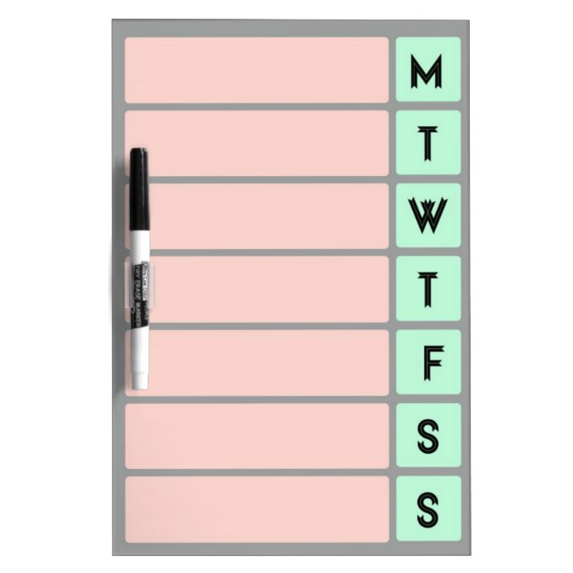 Organize Your Week - Dry Erase Board (Front)