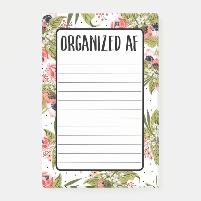 Organized AF Funny Notes Gift for Friend (Front)