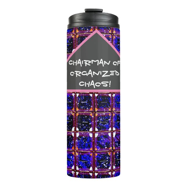 Organized Chaos Bold But Meaningless Pattern  Ther Thermal Tumbler (Front)