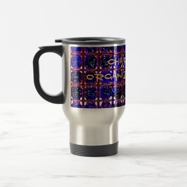 Organized Chaos Bold But Meaningless Pattern Travel Mug (Left)