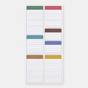 Organized Grocery List Notepad