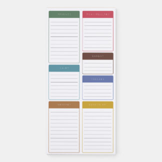 Organized Grocery List Notepad