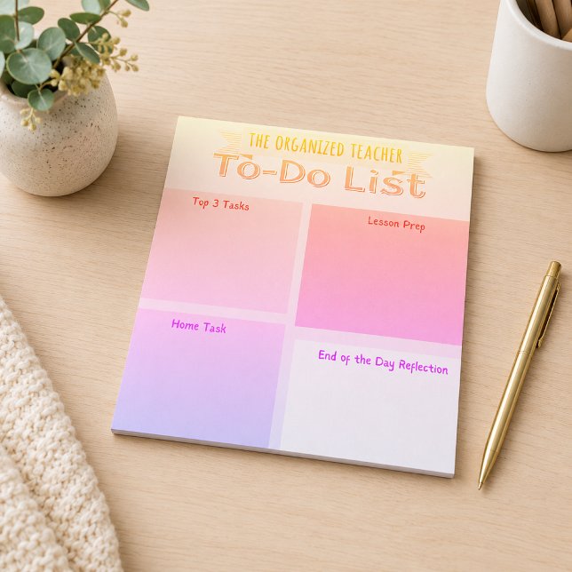Organized Teacher To-Do List Notepad (Creator Uploaded)
