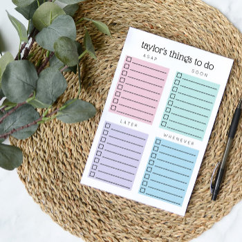 Organized Things To Do Pink Purple Blue Post-it Notes by birchandoak at Zazzle