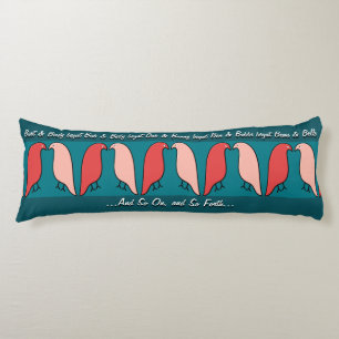 Organized Union of Birds - Pop Art - Personalized Body Pillow