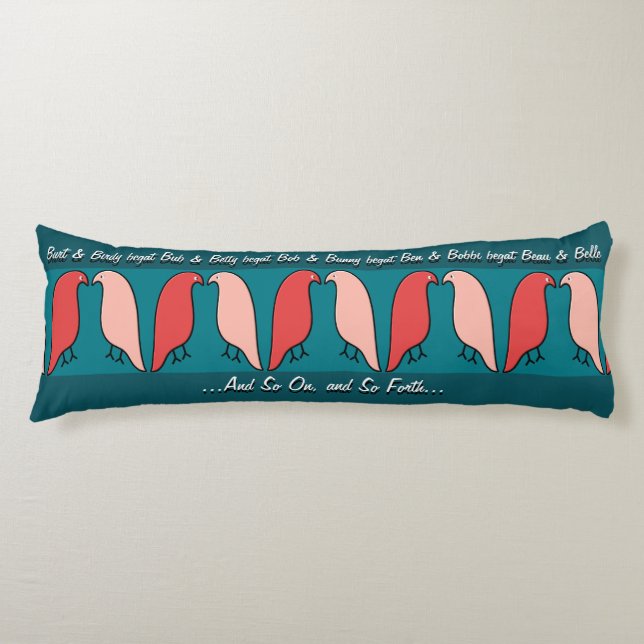 Organized Union of Birds - Pop Art - Personalized Body Pillow (Front)