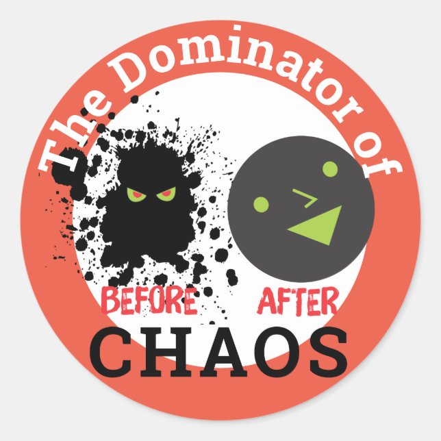 Organizer of chaos employee recognition sticker (Front)