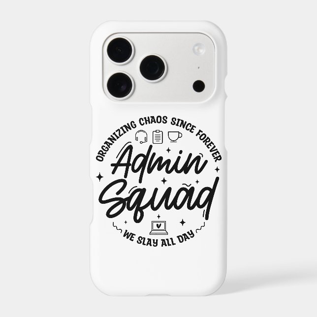 Organizing Chaos Funny Quote Admin Prof Day Squad Iphone Case (Back)