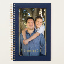 Organizing Dad Personalized Photo Navy Blue & Gold