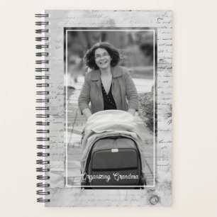 Organizing Grandma Elegant Black & White Photo Planner